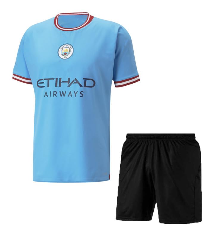GenericHaaland 9 City Football Jersey with Shorts 2023/2024 for Boys & Men