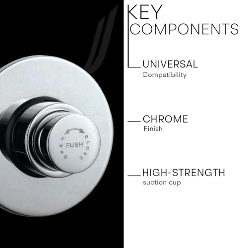 Image of Jaquar Metropole Flush Valve Regular 40mm (Concealed Body) with Exposed Shut-Off Provision & Round Flange - Durable Brass Construction, Easy Installation - Chrome
