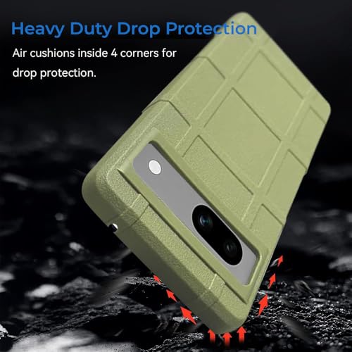 Image of Amazon Basics Shockproof Back Case Cover for Google Pixel 7a 5G | 360 Degree Protection | Slim Protective Case | Anti-Scratch Tough TPU Case for Google Pixel 7a 5G (Green)
