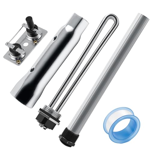 RV Water Heater Elements Kit Compatible with Suburban Water Heater Include 9.25 Magnesium Anode Rod*1 520900 Electric Heating Element*1 232306 Thermostat Switch*1 Dual Hex Wrench*1 Replacement Parts