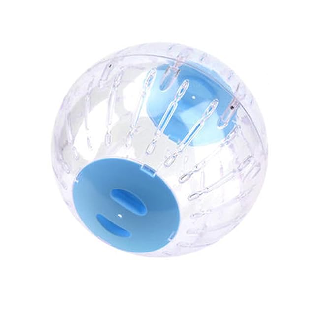 Bola de Plástico de Hámster, Pelota de Fitness Transparente para Hámster, Rata, Jerbo (Azul)