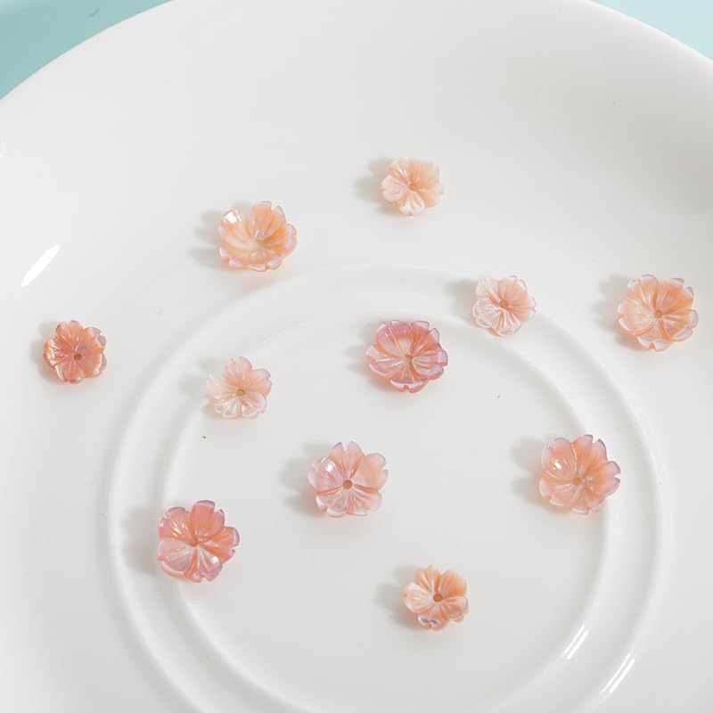 Puste koraliki dystansowe Filigranowe nakładki na Różowe akrylowe nakładki na koraliki kwiatowe 8-12 mm 20-100 szt.(Pink 100pcs,12mm)