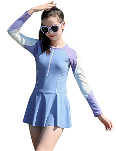 Image of KORADI Girls Swimsuits Rash Guard Swim Set Kids Two-Piece Bathing Suits Teen Swimwear Beach Shorts Sun Protection Swim Shirts