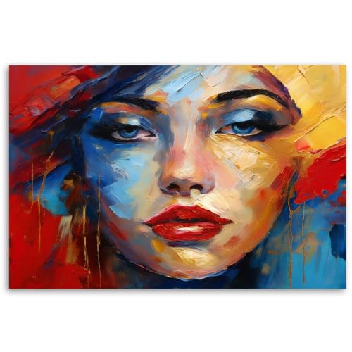 Cuadro abstracto de mujer para salón: lámina artística de 40x60 cm ideal para colgar sin marco