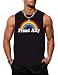 Pride Tank Tops for Men LGBTQ Gay Pride Month T-Shirt Rainbow Graphic Sleeveless Tee Tops Pride Clothes (Black2, Large)