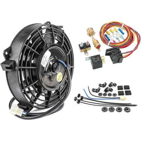 JEGS 52111K Universal Electric Fan with Wiring Harness and Relay Kit