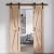 FREDBECK 36 x 84 Inch (Double 18x84 Inch Doors) Barn Doors with 6.6FT Barn Door Hardware Kit and Handle Included K Shape Solid Spruce Wood Panel Need to Assembly