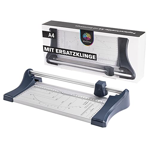 Papierschneider A4 - 2-in-1 Schneidgerät Mit Lineal & Winkelmesser
