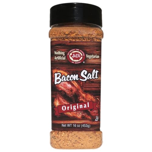 J&D's Big Pig Bacon Salt, Original,16 oz, Vegetarian, Bacon Flavored Seasoning image 2