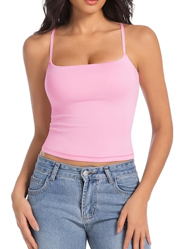 ابونلين بلايز بحمالات رفيعة للنساء بدون اكمام قابلة للتعديل ...