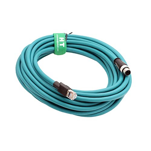 Cable Ethernet M12 4 Pin D-Coding RJ45 CAT5e 40 m miniatura 1