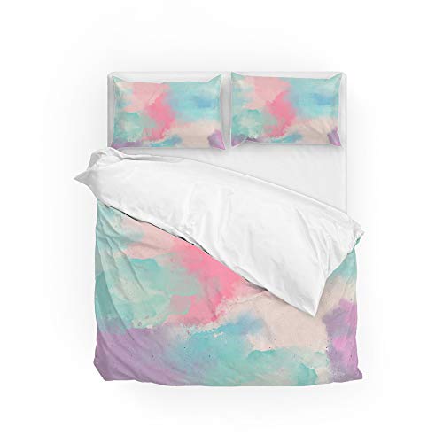 Parure de lit housse de couette motif aquarelle haute résistance