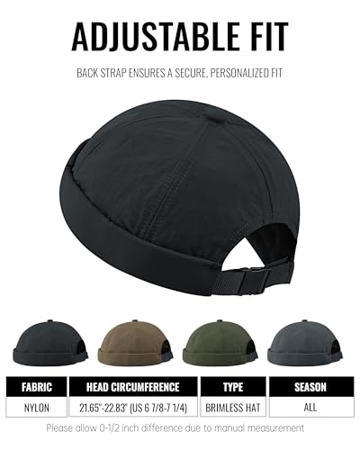 Image of CLAPE Lightweight Breathable Brimless Cap Street Casual Versatile Summer Quick Dry Docker Cap No Brim Sailor Cap Leon Cap