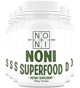 Healing Noni - 12-Pack 650mg 100ct - 100% Pure Organic Powder Capsules - All-Natural Unsweetened ...