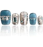 COOLYOUNG Handmade Press on Nails Spring Nails 10Pcs Acrylic Nails with 1 Gift Box 48 Nail Adhesi...