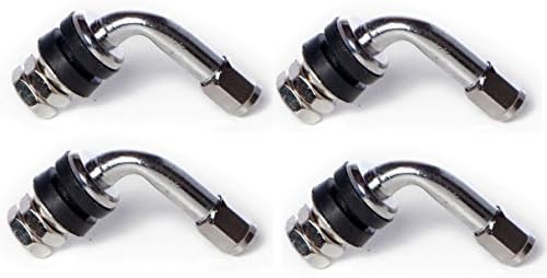 Circuit Performance VS90 Chrome Bent 90 Degree Angled Bolt-in Valve Stems (Set of 4)