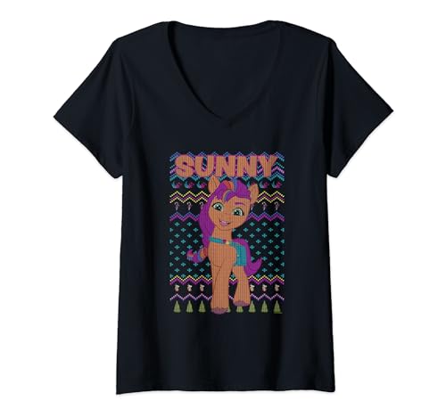 My Little Pony t-shirt de Noël Sunny col en V : l'idée cadeau idéale pour fan