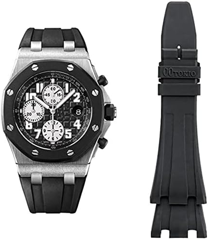 BLACK VULCANIZED RUBBER STRAP FOR AUDEMARS PIGUET Royal