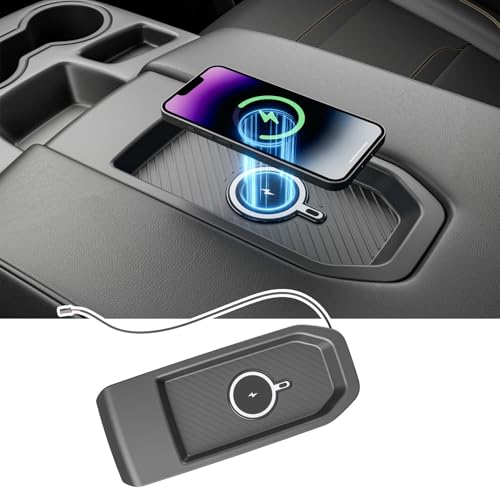 Xipoo Magnetic Wireless Charger Compatible with 2019-2026 Chevy Silverado GMC Sierra 1500 20-26 2500HD 3500HD Wireless Charger Tray Jump Seat Replacement for 2019-2026 Chevy Silverado Accessories