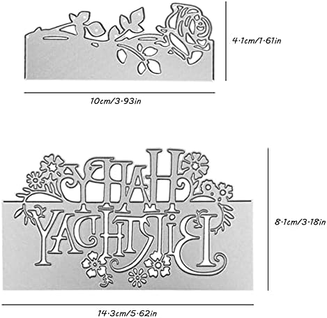 6 Pcs Die Cuts for Card Making, SENHAI Flower Cutting Die Birthday Die Cutting DIY Craft Die Cutting Machines Embossing Stencils for Scrapbook Album Card Decoration