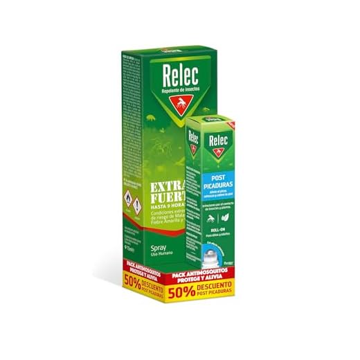 Relec Pack antimosquitos Spray Extra Fuerte + Relec Post-Picaduras – repelente con eficacia y hasta 9h protección contra el mosquito tigre