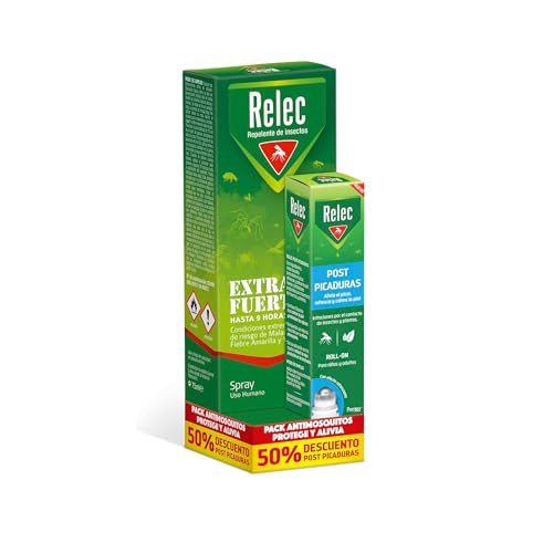 Relec Extra Fuerte Spray Antimosquitos 75 ml + Roll-on Post Picaduras 15 ml