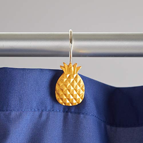 Skl Home By Saturday Knight Ltd. Gilded Pineapple Shower Curtain Hooks, Gold #TOP2