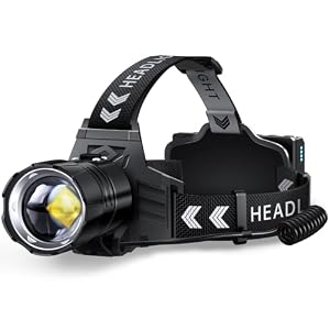 FINICO Rechargeable LED Headlamp 99000 High Lumens,95 Hours Long Lasting