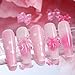 Pink Bow Nail Art Charms 3D Valentinese Day Bow Nail Art Charms Resin Ribbon Bow Nail Accessories Cute Nail Art Supplies Bowknot Nail Accessories Bow Nail Rhinestones for Women DIY Nail Decoration