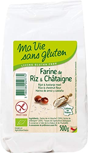 Harina de arroz de castaña ecológica 500 g de polvo