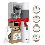 Animigo Krallenschleifer für Hunde & Katzen - Motor mit 2 Geschwindigkeiten & USB Anschluss - Sehr Leise - Diamantkopf mit Kappe für einstellbaren Betrieb - Für Haustiere Aller Krallengrößen & Formen