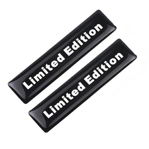 Image of Pair Set Limited Edition Emblem 3D Badge Replacement for Car Motorcycle Window Sticker Decal (Black White)