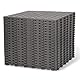 20 Stück PVC Garagenboden 40 x 40 cm Garagenboden Fliesen aus Gummi Gummifliesen rutschfeste Garagenbodenfliesen Ineinandergreifende Werkstattboden Strapazierfähiges Gummifliesen,18mm Stärke, Grau