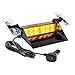 LAMPHUS SolarBlast SBWL26 Emergency Vehicle LED Dash Light [12W LED] [32 Flash Patterns] [Adjustable Mounting] [Multiple Colors Available] - Strobe Light for Dash, Deck & Windshield - Amber