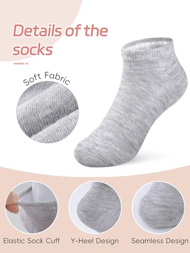 16 Pairs Kids Socks Toddler Half Cushion Ankle Athletic Low Cut Socks for Boys Girls 1-14 Years Old2