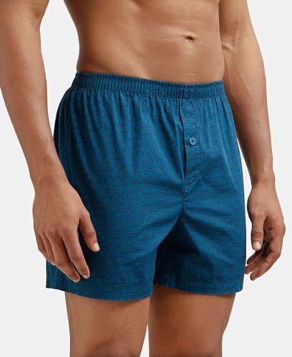 Image of Jockey 8222 Men's Super Combed Mercerized Cotton Woven Printed Inner Boxers with Ultrasoft and Durable Inner Waistband (Pack of 2)
