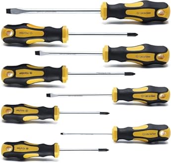 Foto di CCLIFE Set di 8 Cacciaviti Magnetici CR-V: 4 a Testa Piatta, 2 a Croce, 2 Pozidriv Con Valigetta