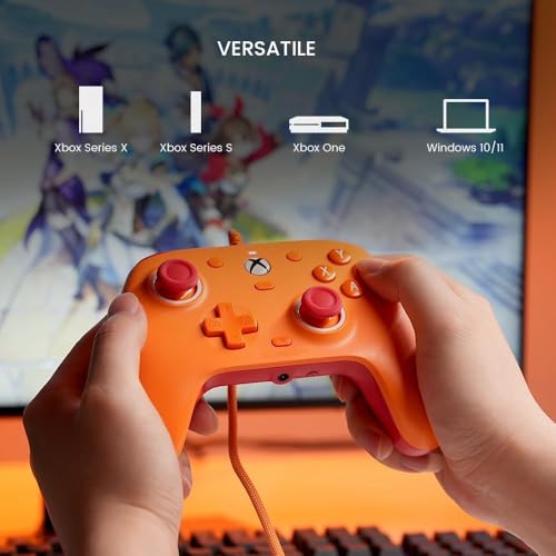 Image of GameSir G7 SE Wired Controller for Xbox Series X|S, Xbox One & Windows 10 /11, Plug and Play Gaming Gamepad with Hall Effect Joysticks /Hall Trigger, 3.5 mm Audio Jack - Orange