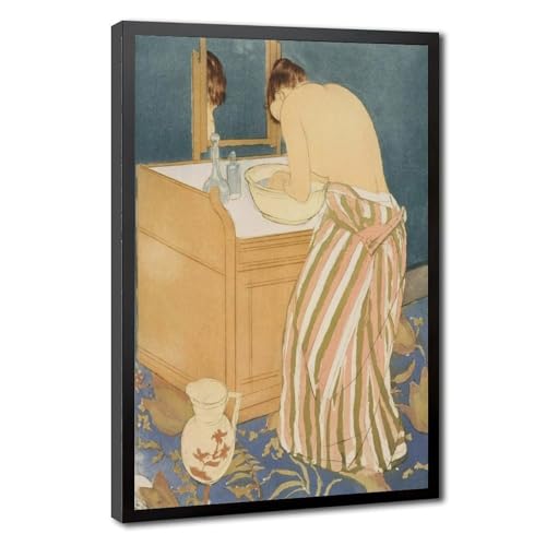 Impression sur toile Mary Cassatt femme baignant décoration murale bureau