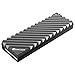 Buwei M2-3 M.2 2280 SSD dissipateur de Chaleur à Disque Dur dissipateur de Chaleur en Aluminium avec Coussin Thermique pour Ordinateur de Bureau Accessoires de système de Refroidissement d'ordinateur