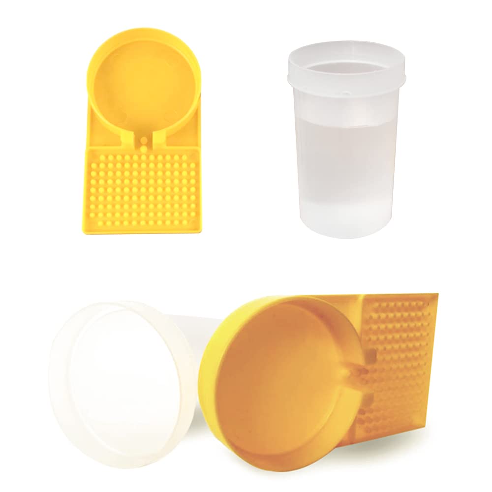 Distributeur d'eau d'Abeilles 3 Pièces Distributeur D'eau D'apiculture Mangeoire Eau Mangeoire à miel D'abeillesDistributeur d'eau d'Abeilles en Plastique pour entrées de ruche