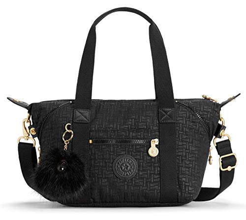 Kipling Art Mini, Cartables femme, Noir (Black Pylon Emb), 18.5x34x21 cm (B x H T)