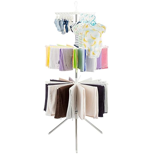 Tendedero plegable con clips anti-caída para evitar pérdidas de calcetines 2