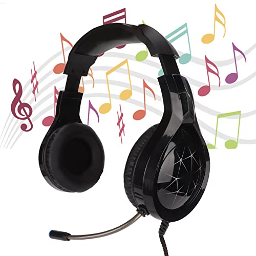 LED gaming-hoofdtelefoon, stereo Valbestendig Lichtgewicht Zachte oorbeschermers Over het oor USB-headset met kabel Flexibele draad Ruisonderdrukking met microfoon voor laptop - Afbeelding 5