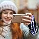 TIESOME Handy Kette Perlen, Evil Eye Telefon Charm Handgelenk Armband Edelstein Handy Kette Armband Schlüsselanhänger für Männer Frauen Handy String Strap (Blau)