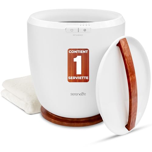 SereneLife Chauffe-Serviettes de Luxe pour Salle de Bain – Seau Chauffant avec Arrêt Automatique...