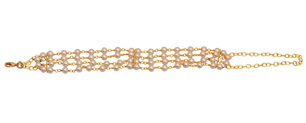 Gehna Jaipur 4 Rows Of Natural Sea Water Pearl Bracelet Bs-1099 (White) (B09WYGCGF2) Amazon Price History, Amazon Price Tracker