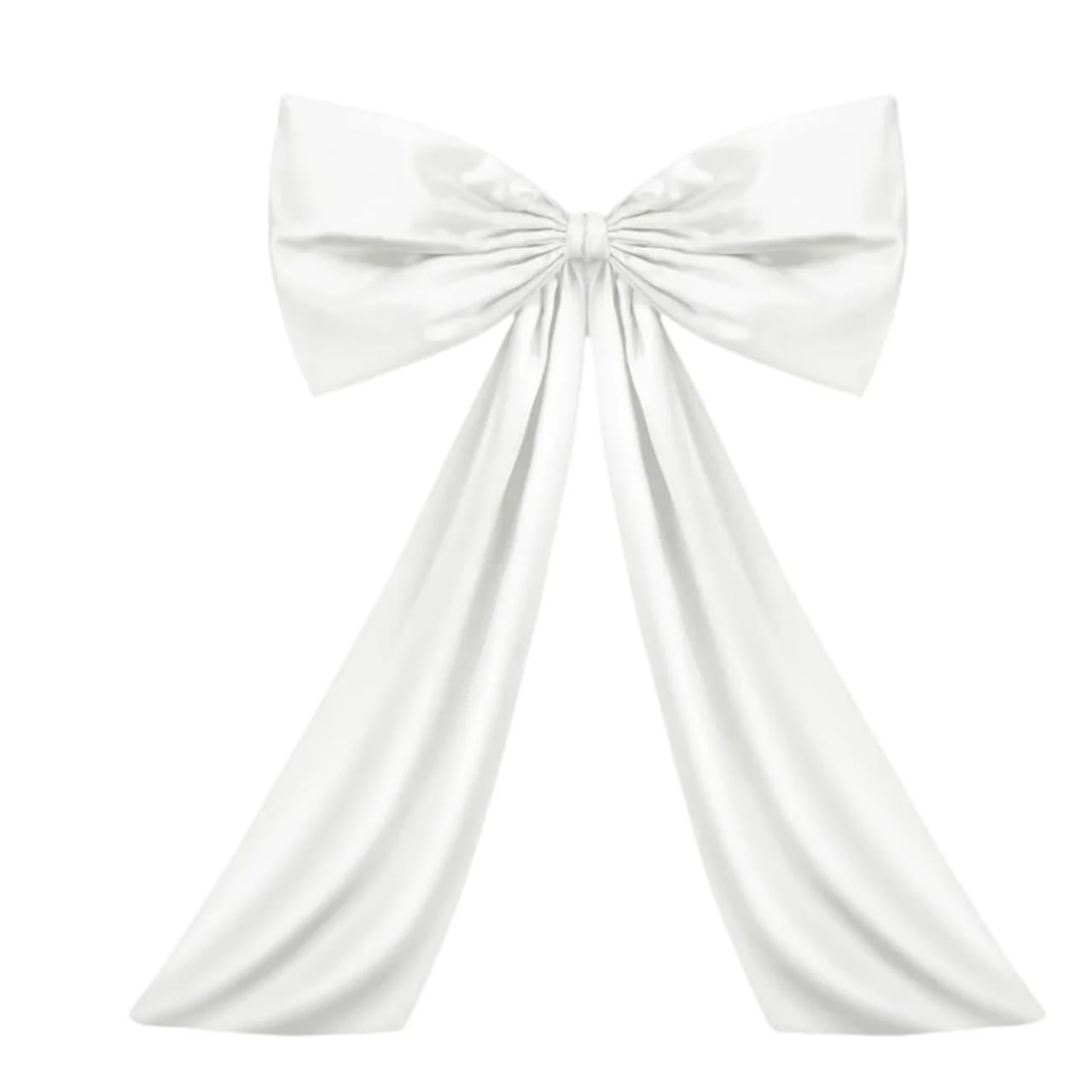 MFESFCS Giant Bow Decorations Fashion Satin Ribbon Big Coquette Bow Hanging Large Giant Bowknot Bow Decoration Birthday Party(White)