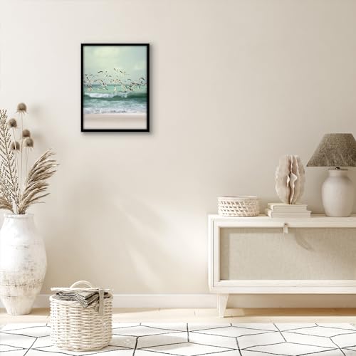 Americanflat 13x17 Picture Frame with Polished Plexiglass - Streamline Collection - Thin Border Picture Frame for Wall Display - Hanging Hardware Included - Black