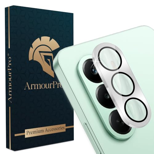 Image of ArmourPro Camera Lens Protectors for OnePlus Nord CE 6 Lite Tough HD Individual Aluminum Alloy Lens Ring Cover, Scratch Resistant, Full Lens Cover| Silver